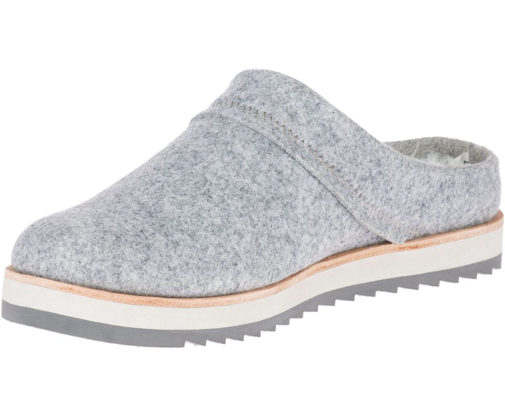 Merrell Slip Ons Damskie Szare - Juno Clog Wool - 296307-DPQ